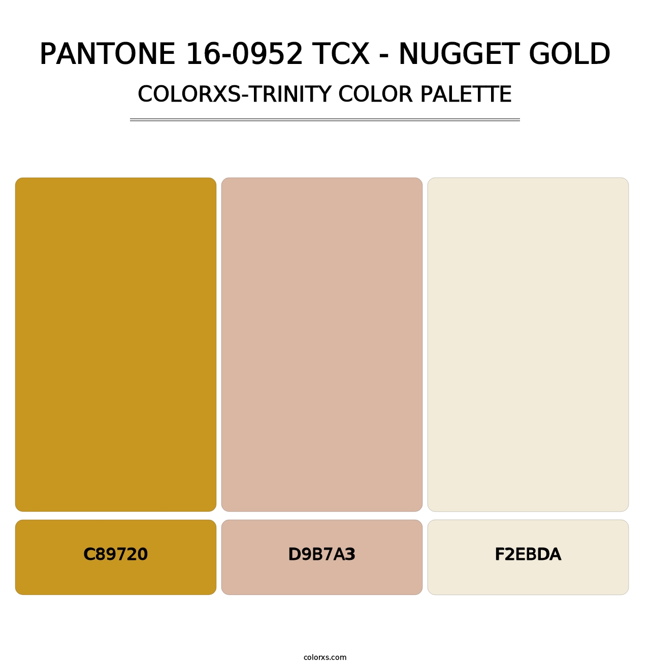 PANTONE 16-0952 TCX - Nugget Gold - Colorxs Trinity Palette