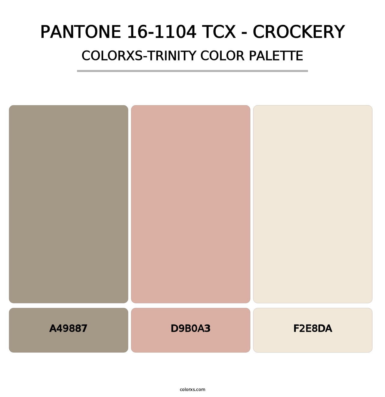 PANTONE 16-1104 TCX - Crockery - Colorxs Trinity Palette