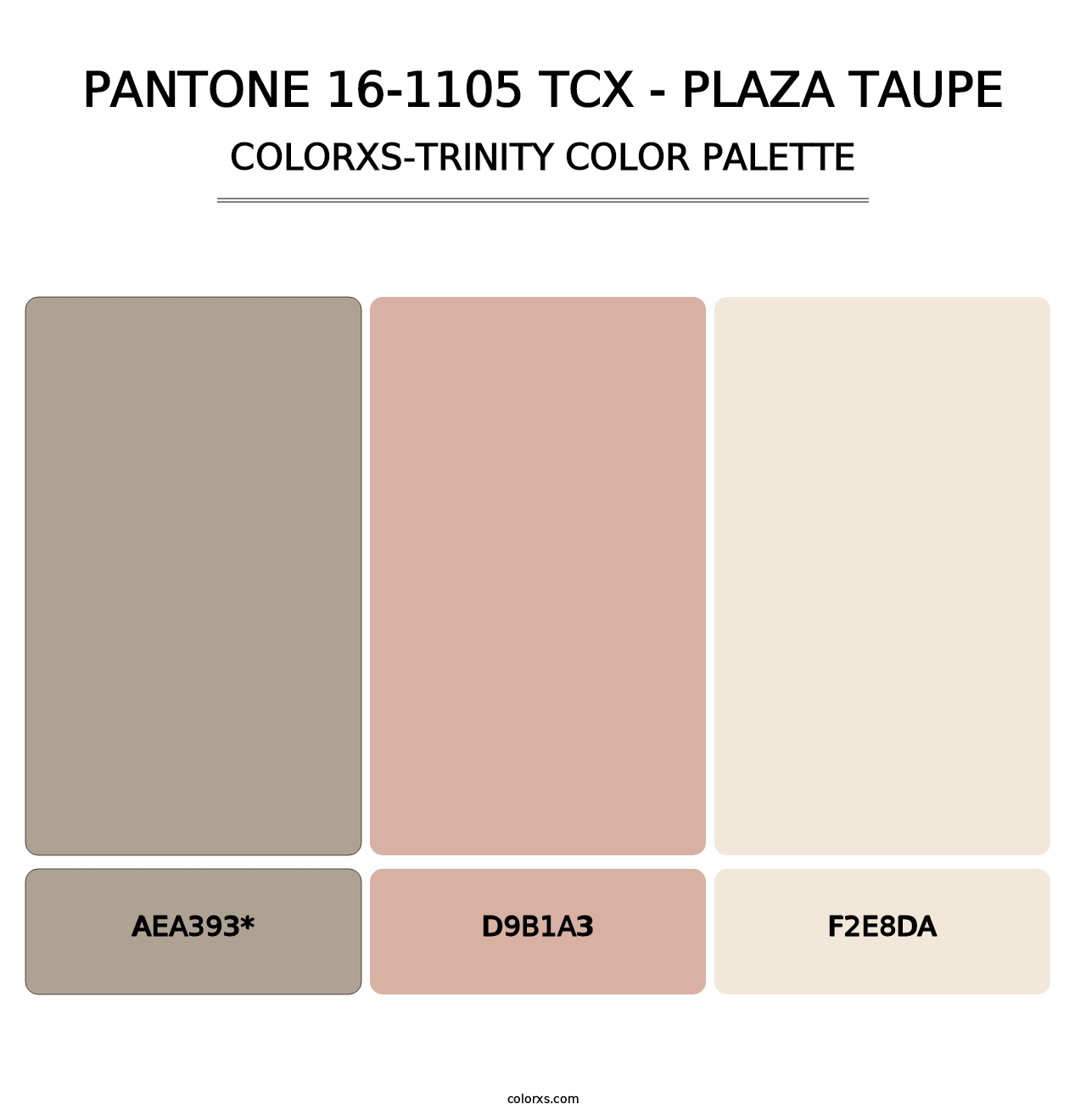 PANTONE 16-1105 TCX - Plaza Taupe - Colorxs Trinity Palette