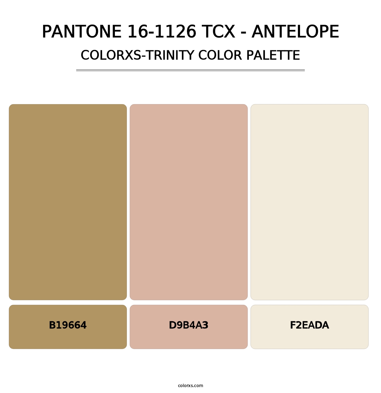 PANTONE 16-1126 TCX - Antelope - Colorxs Trinity Palette