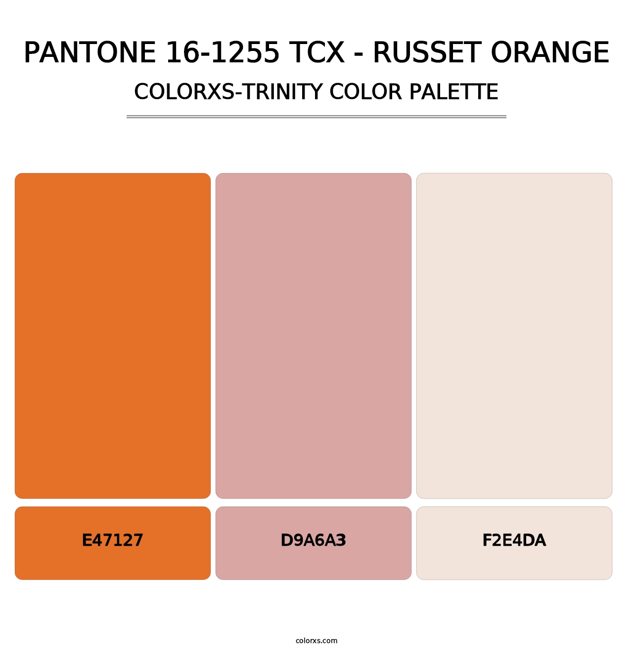 PANTONE 16-1255 TCX - Russet Orange - Colorxs Trinity Palette