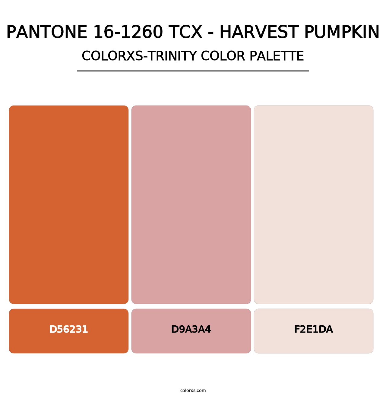 PANTONE 16-1260 TCX - Harvest Pumpkin - Colorxs Trinity Palette