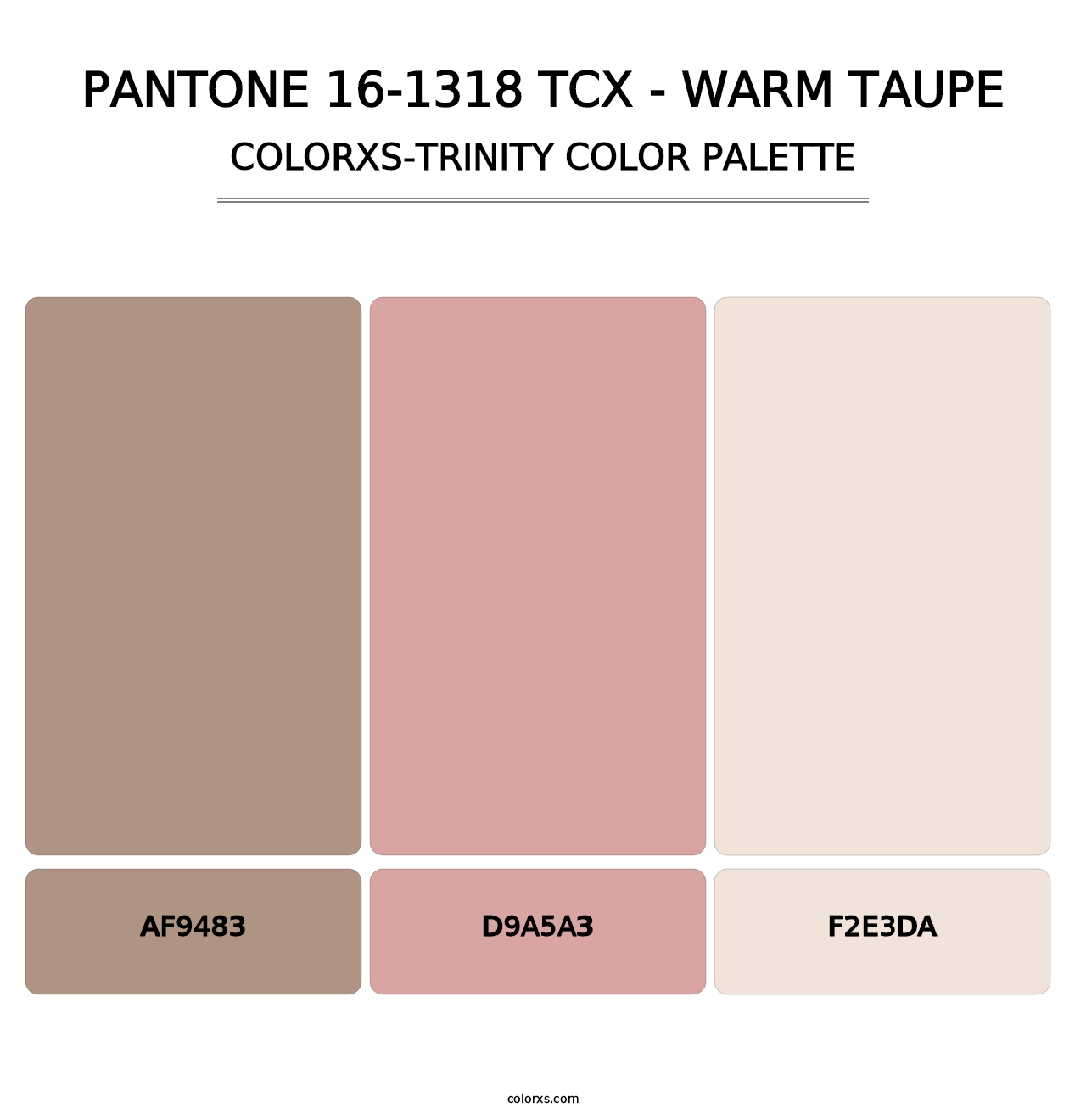 PANTONE 16-1318 TCX - Warm Taupe - Colorxs Trinity Palette