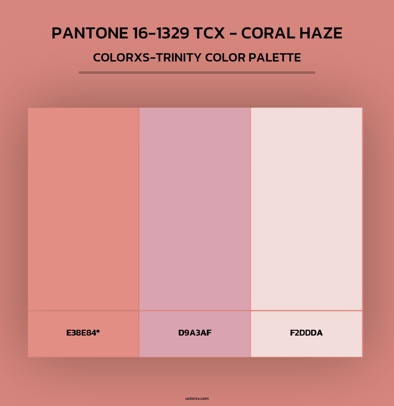 PANTONE 16-1329 TCX - Coral Haze - Colorxs Trinity Palette