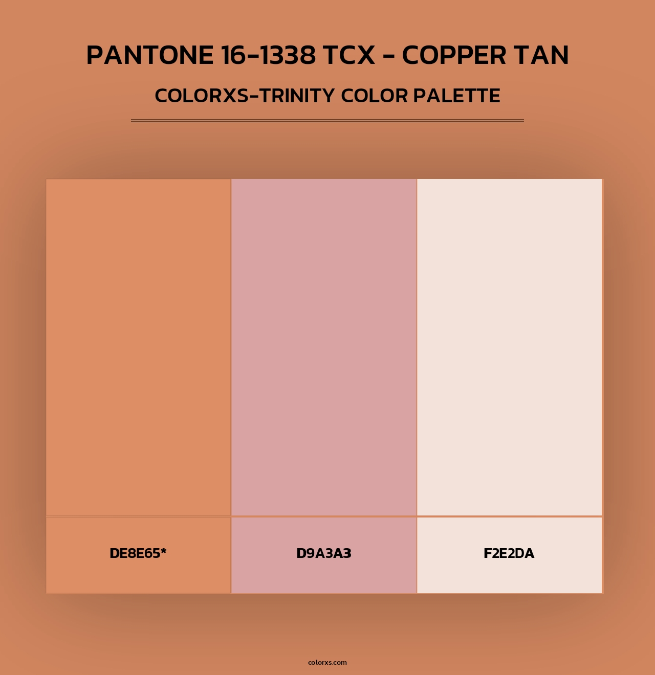 PANTONE 16-1338 TCX - Copper Tan - Colorxs Trinity Palette