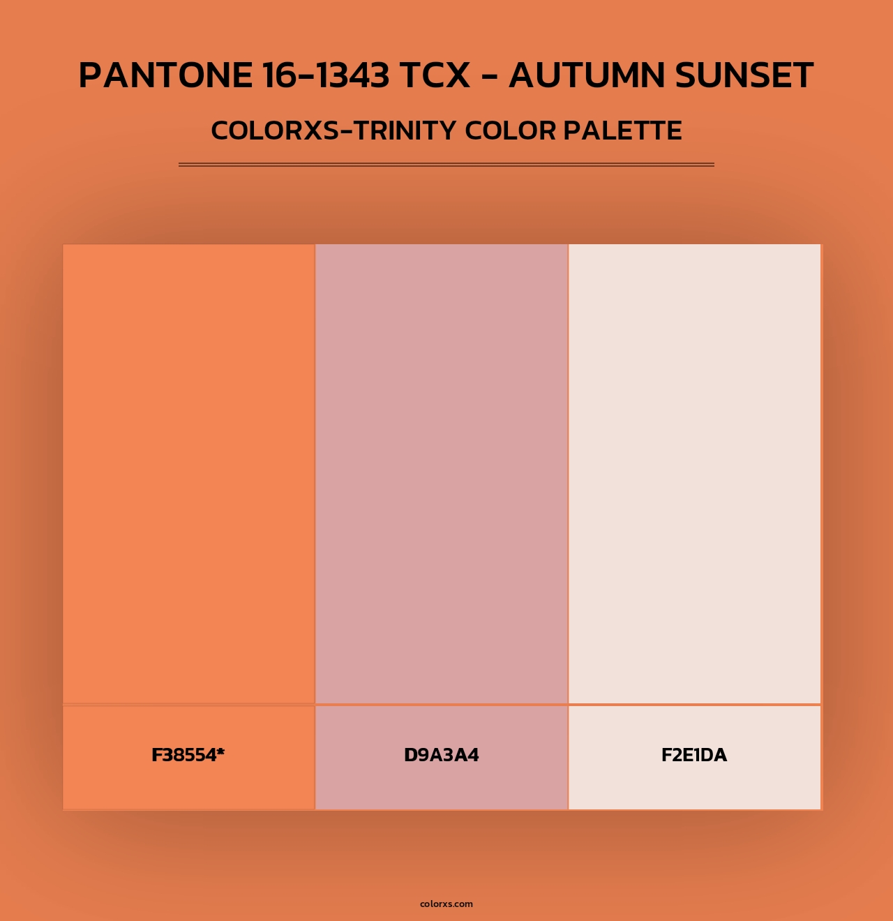 PANTONE 16-1343 TCX - Autumn Sunset - Colorxs Trinity Palette