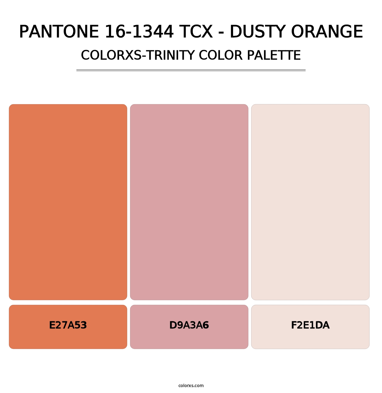 PANTONE 16-1344 TCX - Dusty Orange - Colorxs Trinity Palette