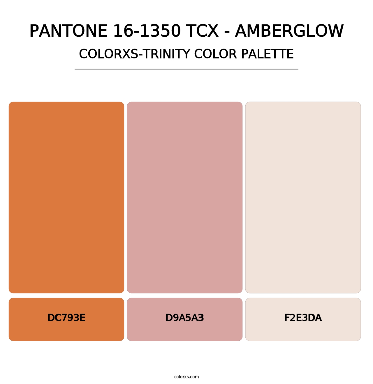 PANTONE 16-1350 TCX - Amberglow - Colorxs Trinity Palette