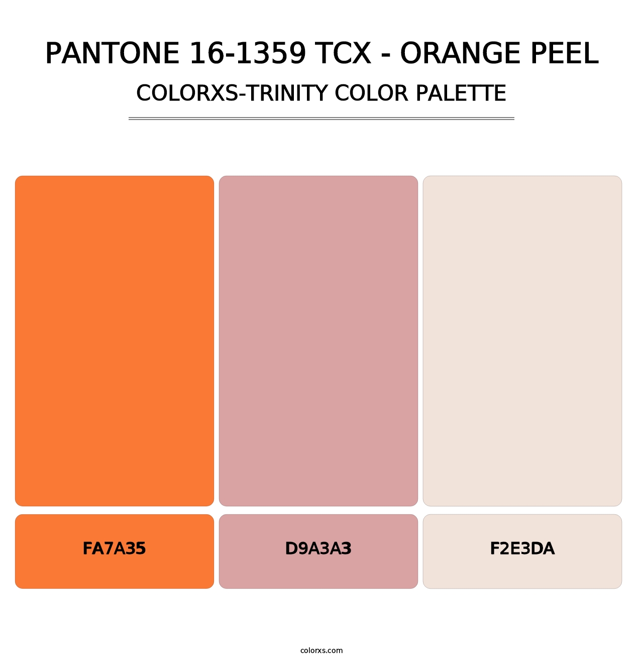 PANTONE 16-1359 TCX - Orange Peel - Colorxs Trinity Palette