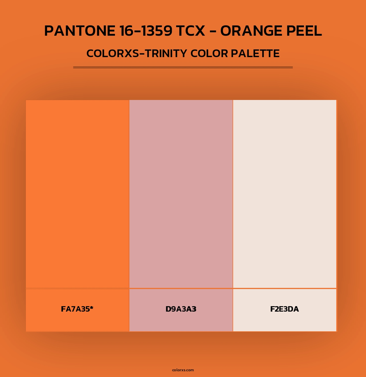 PANTONE 16-1359 TCX - Orange Peel - Colorxs Trinity Palette