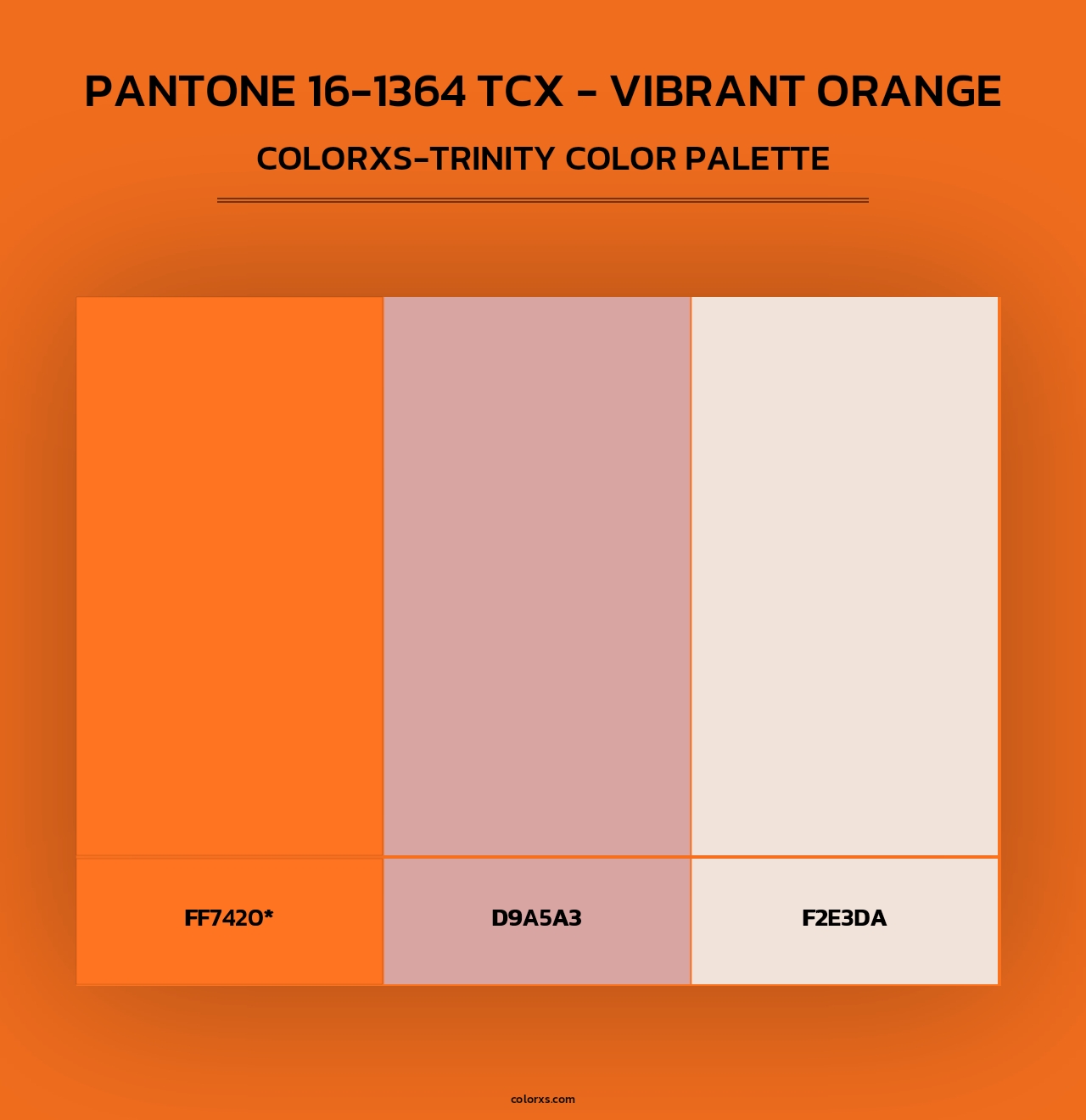 PANTONE 16-1364 TCX - Vibrant Orange - Colorxs Trinity Palette