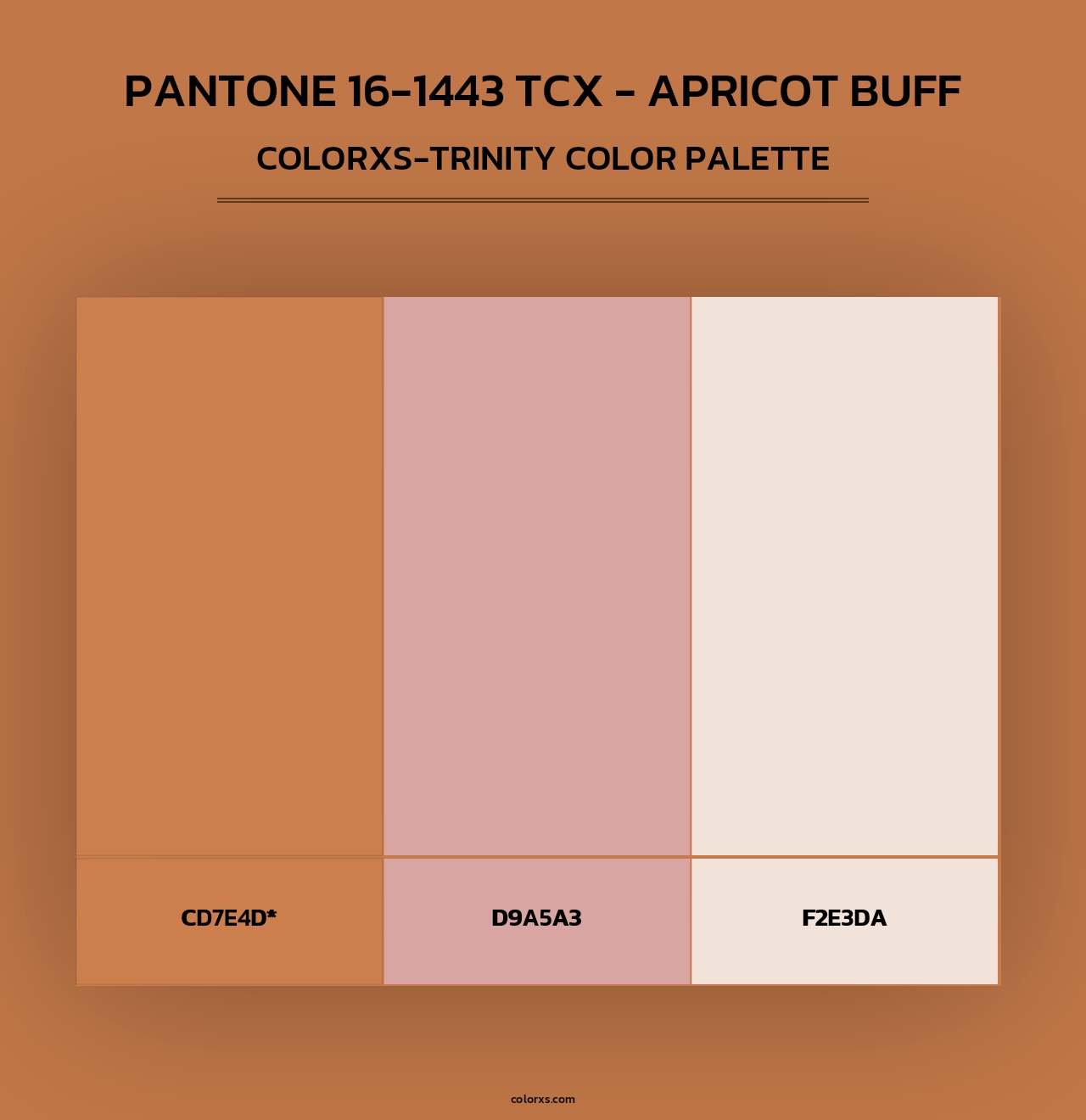 PANTONE 16-1443 TCX - Apricot Buff - Colorxs Trinity Palette
