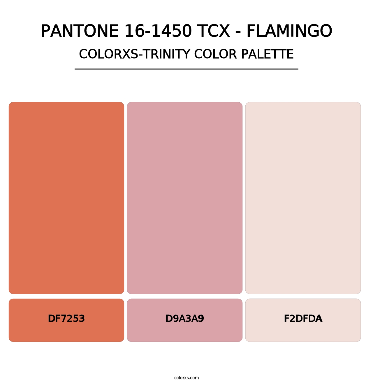 PANTONE 16-1450 TCX - Flamingo - Colorxs Trinity Palette