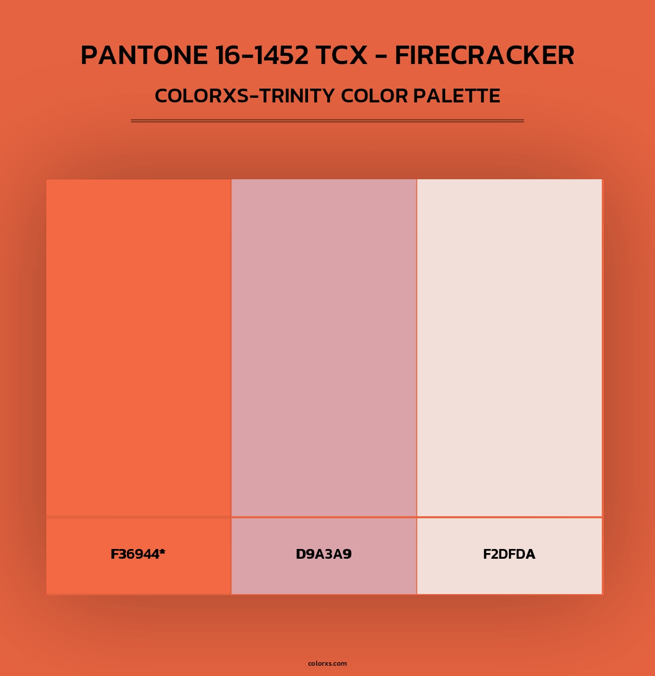 PANTONE 16-1452 TCX - Firecracker - Colorxs Trinity Palette