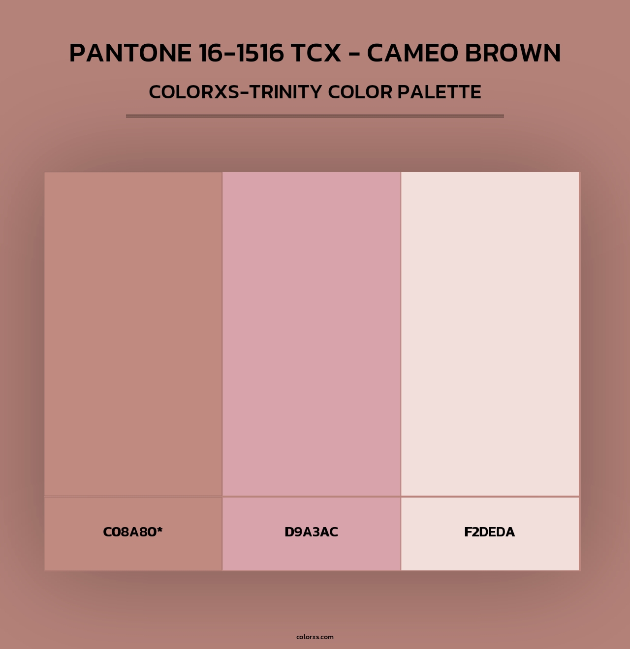 PANTONE 16-1516 TCX - Cameo Brown - Colorxs Trinity Palette
