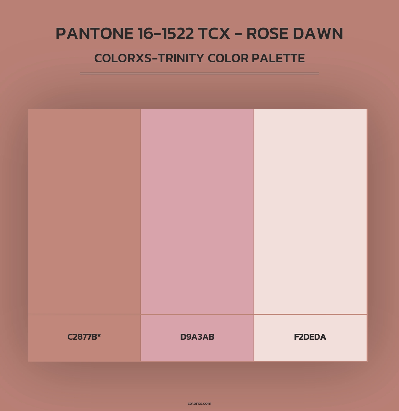 PANTONE 16-1522 TCX - Rose Dawn - Colorxs Trinity Palette