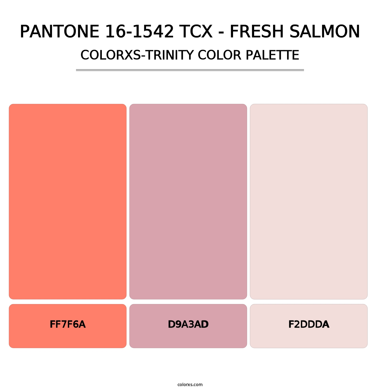 PANTONE 16-1542 TCX - Fresh Salmon - Colorxs Trinity Palette