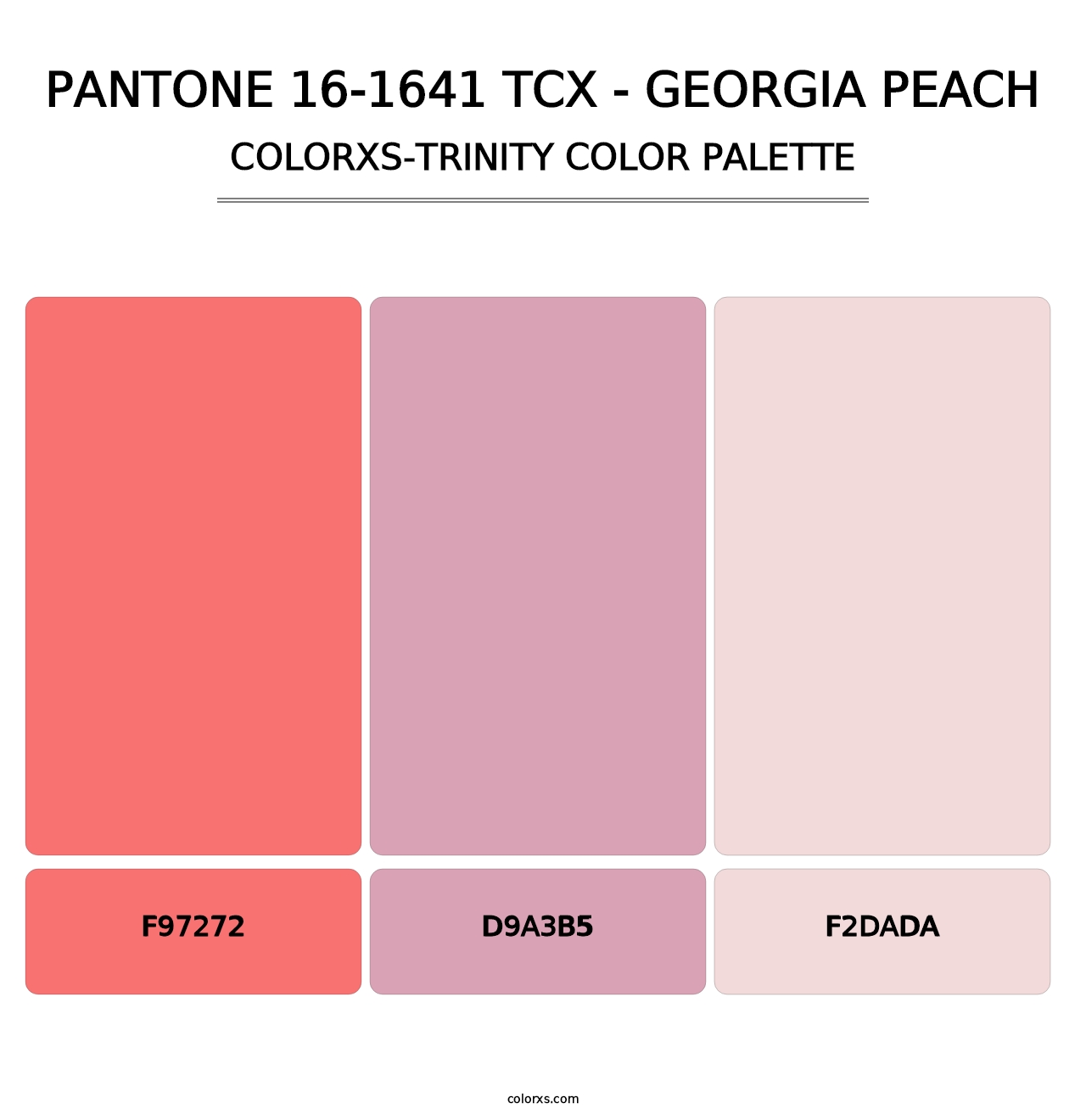 PANTONE 16-1641 TCX - Georgia Peach - Colorxs Trinity Palette