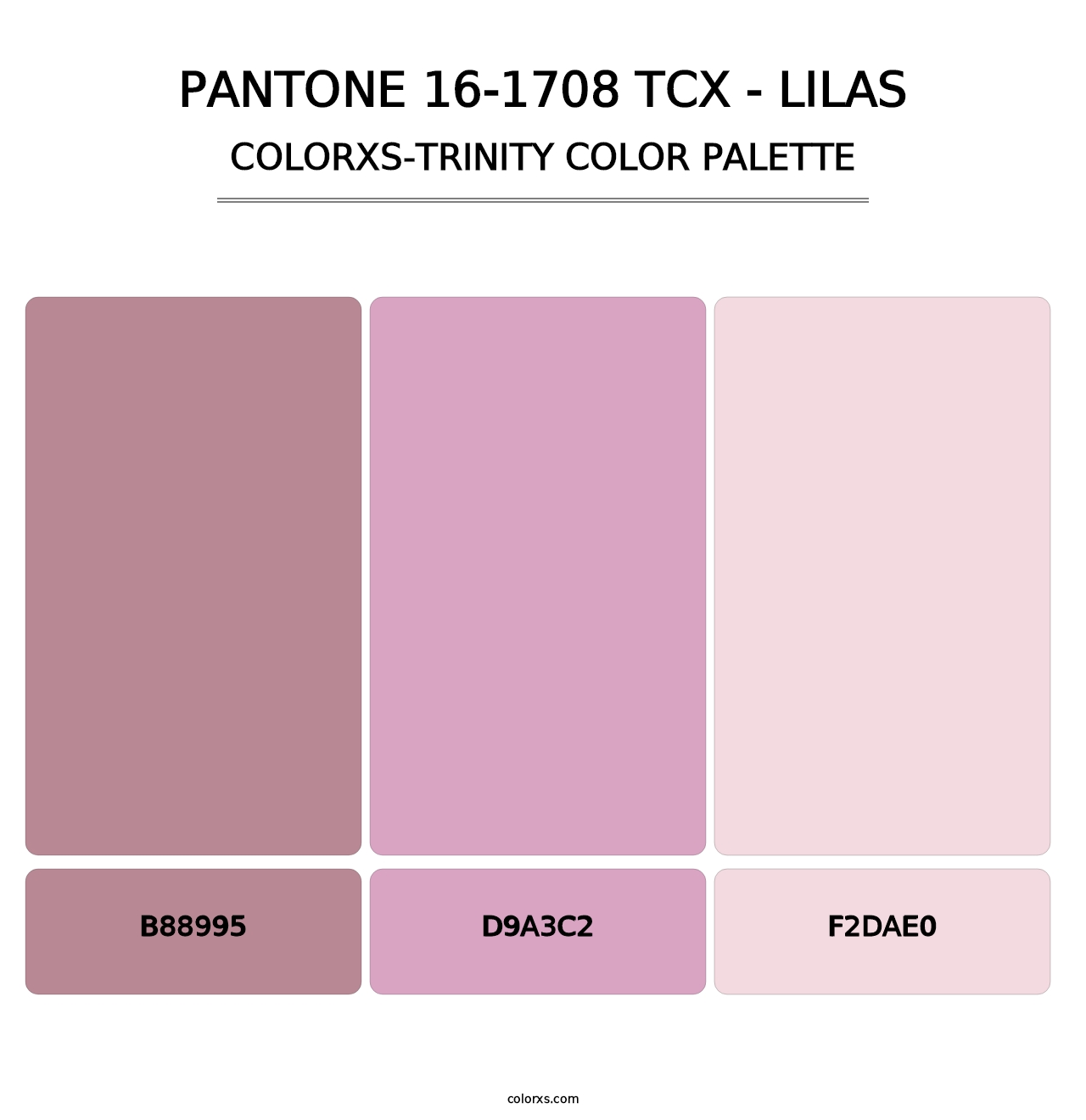PANTONE 16-1708 TCX - Lilas - Colorxs Trinity Palette