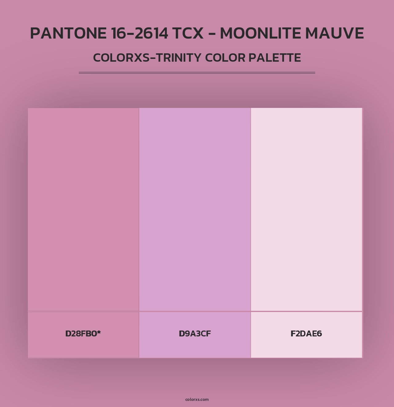 PANTONE 16-2614 TCX - Moonlite Mauve - Colorxs Trinity Palette