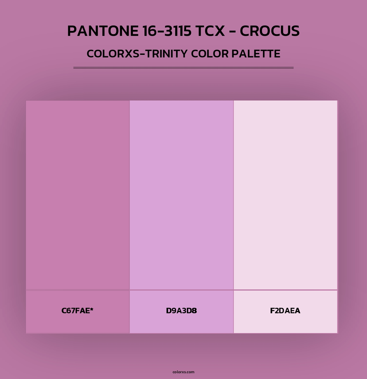 PANTONE 16-3115 TCX - Crocus - Colorxs Trinity Palette