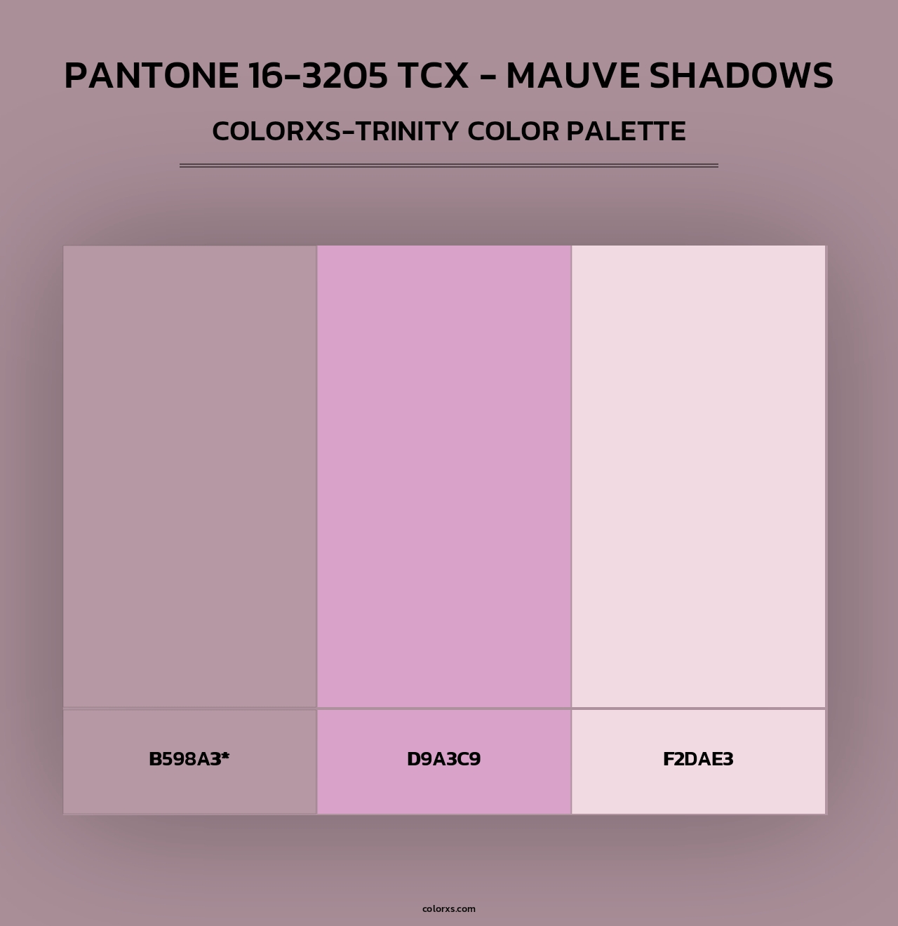 PANTONE 16-3205 TCX - Mauve Shadows - Colorxs Trinity Palette