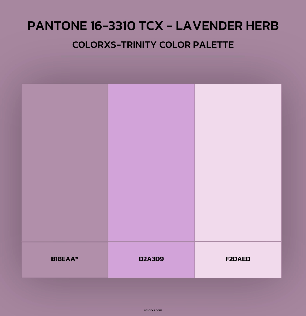 PANTONE 16-3310 TCX - Lavender Herb - Colorxs Trinity Palette