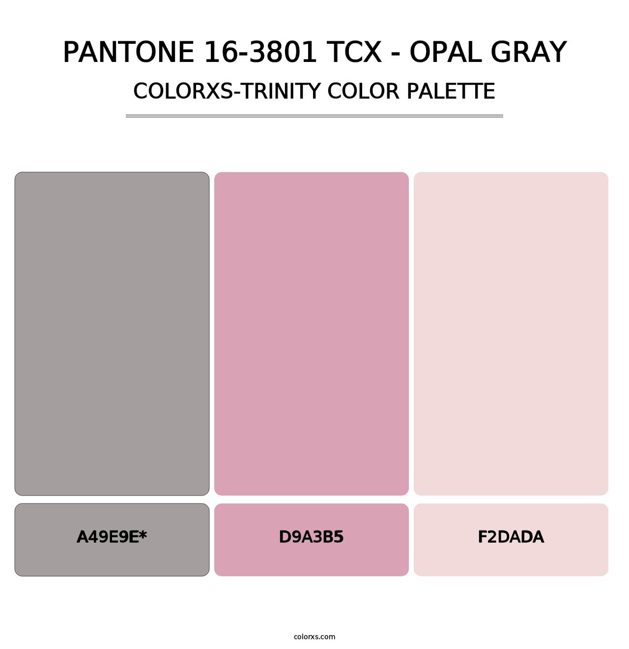 PANTONE 16-3801 TCX - Opal Gray - Colorxs Trinity Palette
