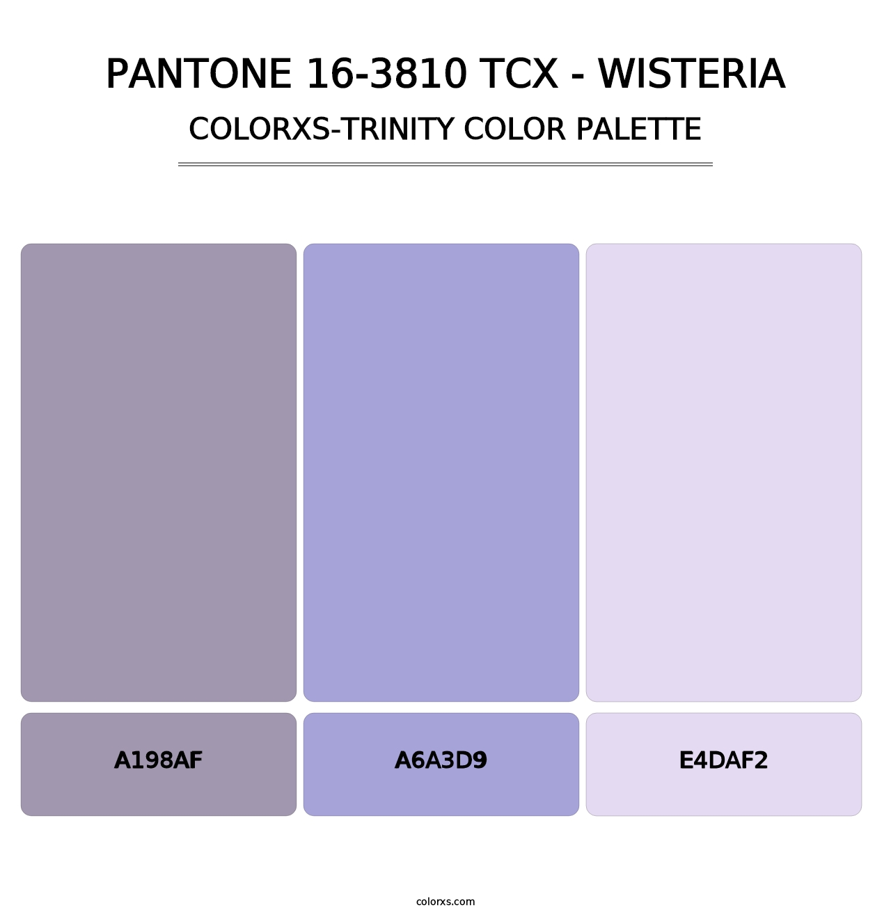 PANTONE 16-3810 TCX - Wisteria - Colorxs Trinity Palette