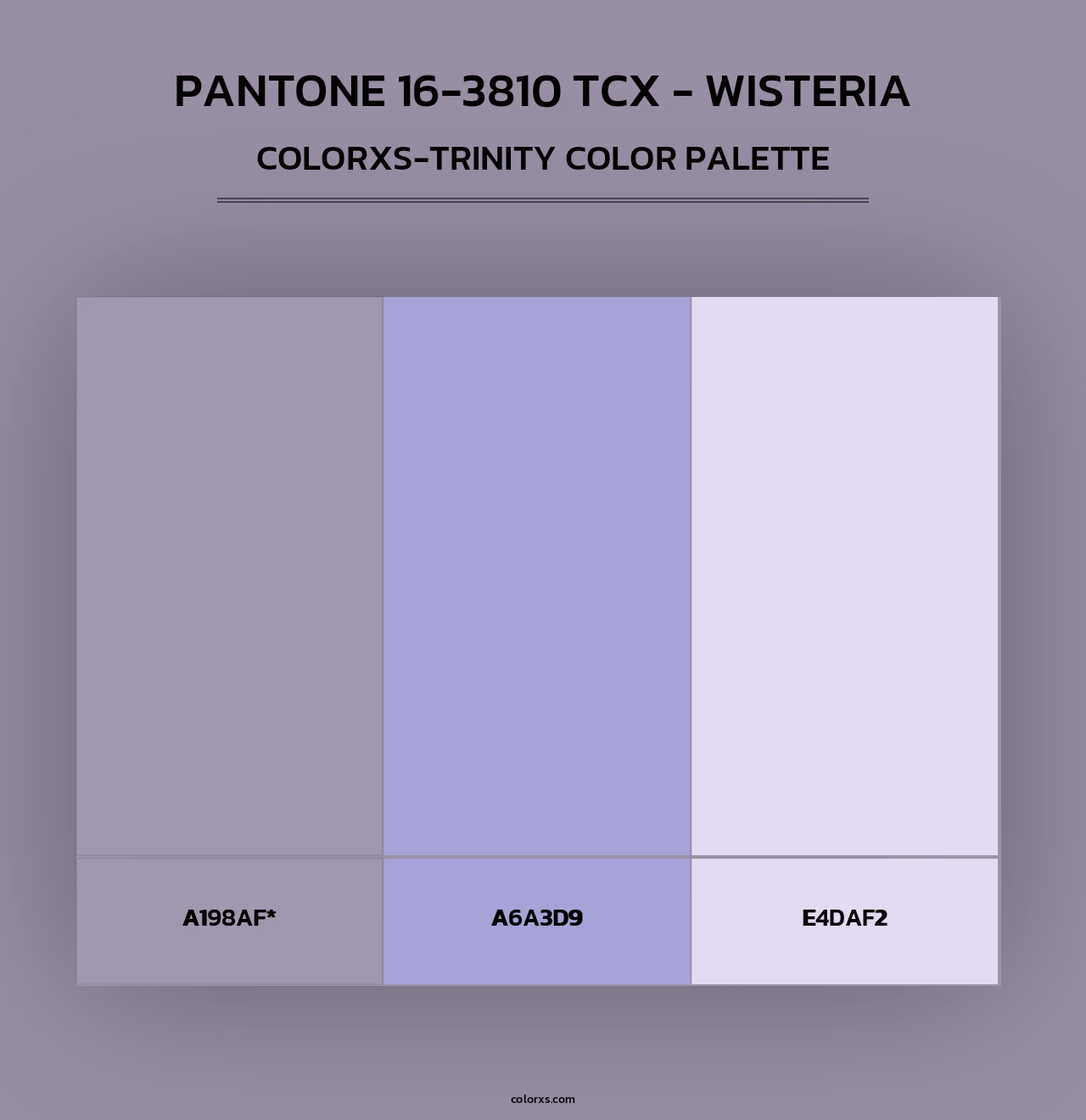 PANTONE 16-3810 TCX - Wisteria - Colorxs Trinity Palette