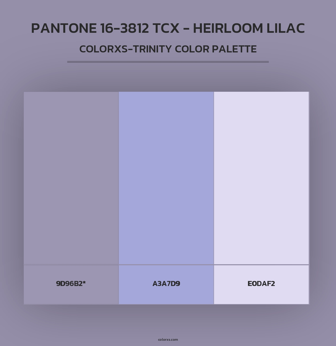 PANTONE 16-3812 TCX - Heirloom Lilac - Colorxs Trinity Palette