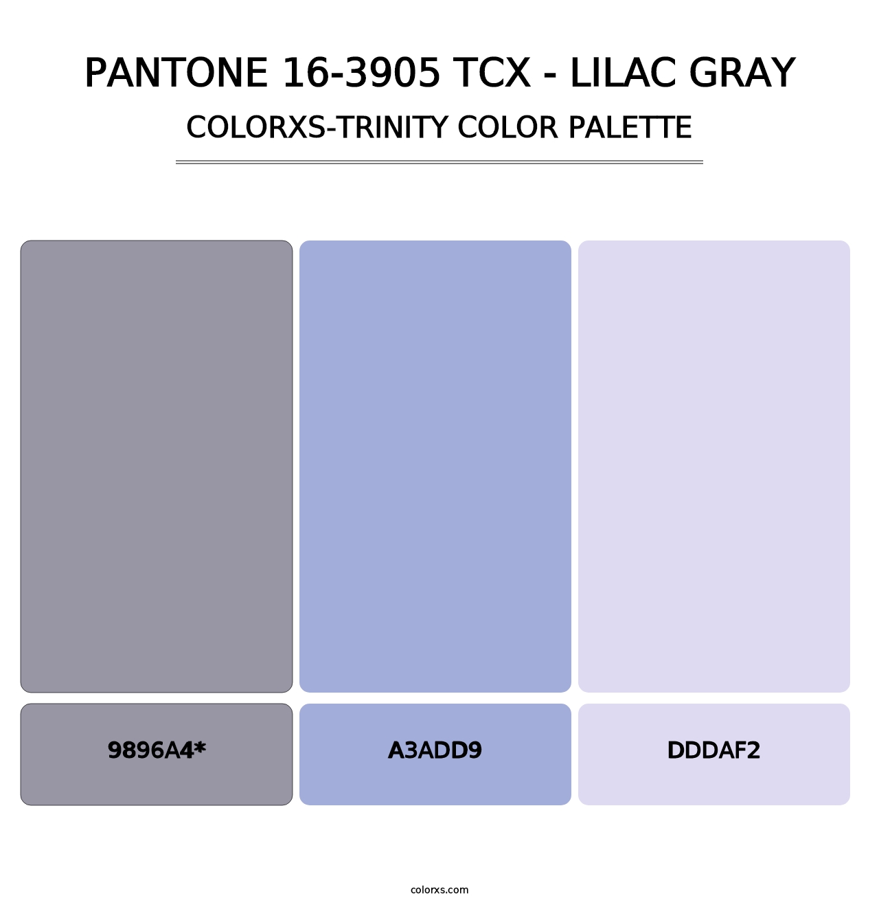 PANTONE 16-3905 TCX - Lilac Gray - Colorxs Trinity Palette