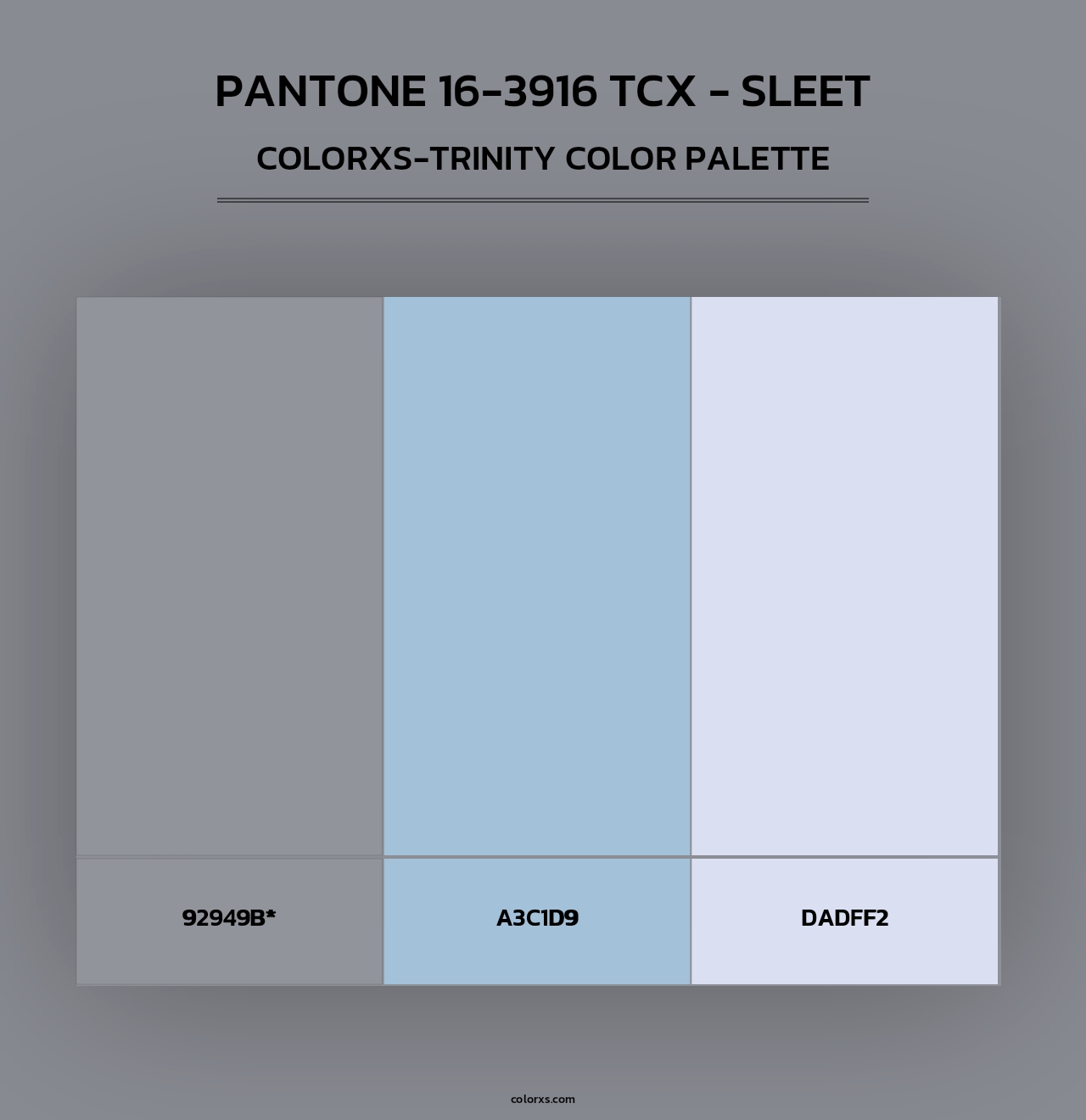 PANTONE 16-3916 TCX - Sleet - Colorxs Trinity Palette