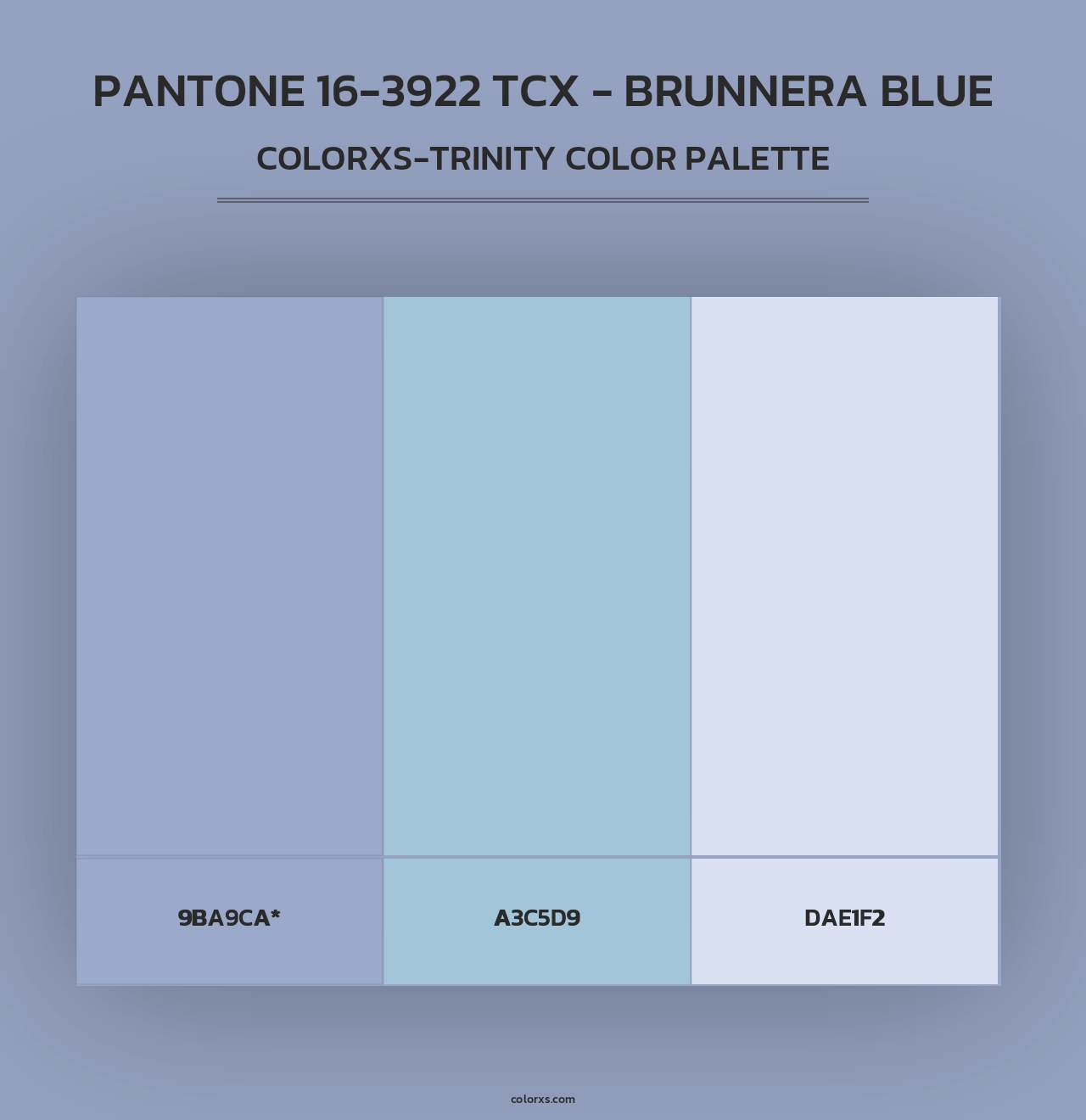 PANTONE 16-3922 TCX - Brunnera Blue - Colorxs Trinity Palette