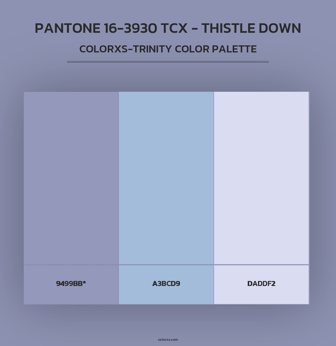 PANTONE 16-3930 TCX - Thistle Down - Colorxs Trinity Palette