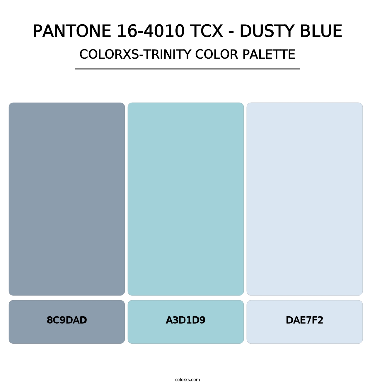 PANTONE 16-4010 TCX - Dusty Blue - Colorxs Trinity Palette