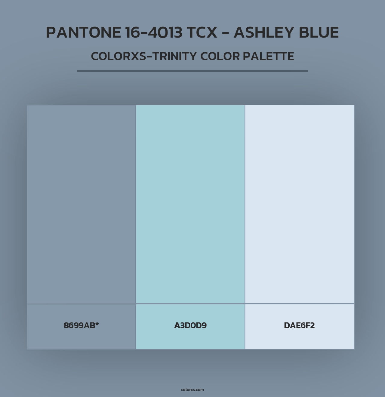 PANTONE 16-4013 TCX - Ashley Blue - Colorxs Trinity Palette