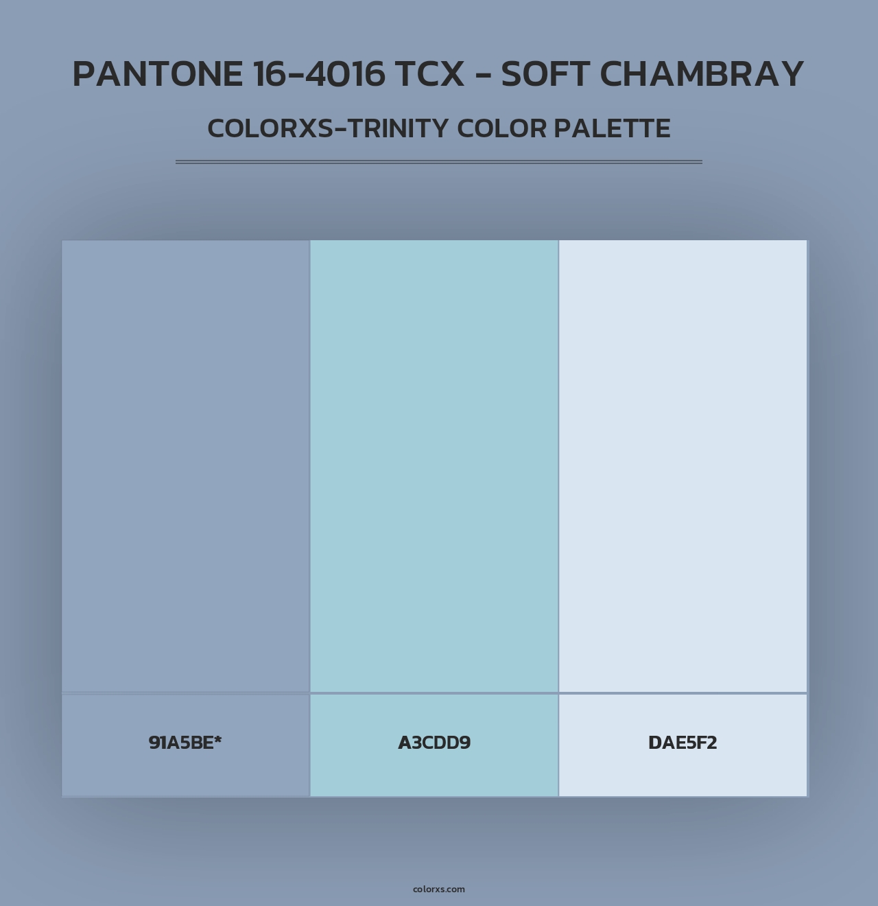 PANTONE 16-4016 TCX - Soft Chambray - Colorxs Trinity Palette