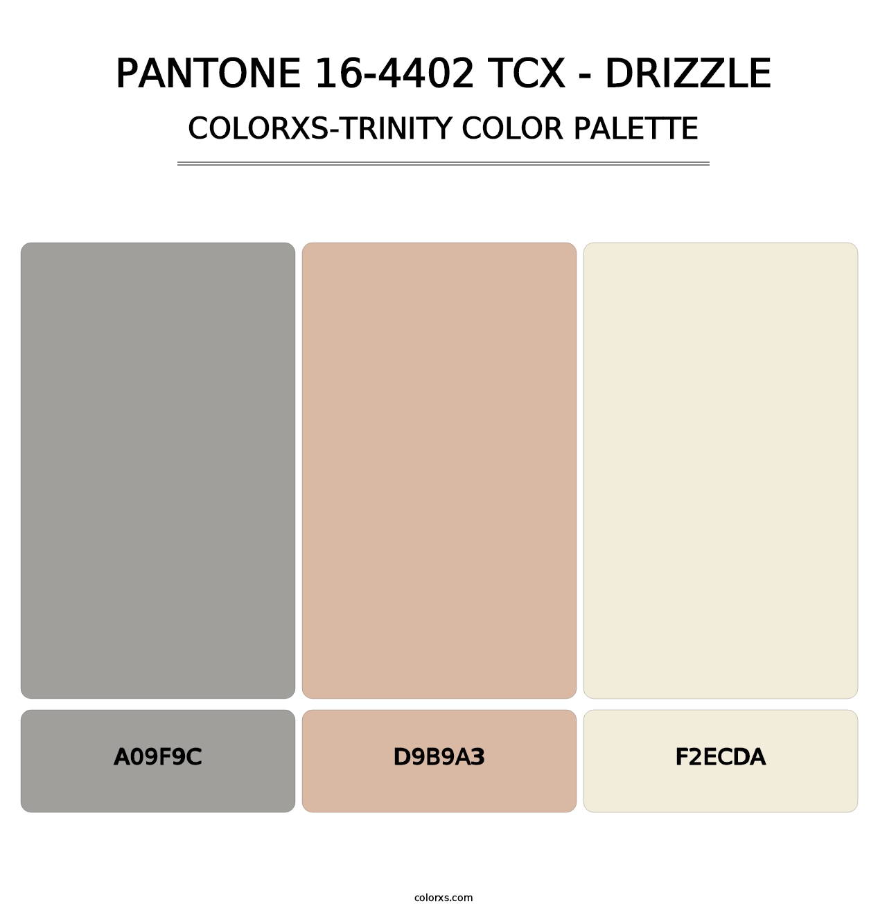 PANTONE 16-4402 TCX - Drizzle - Colorxs Trinity Palette