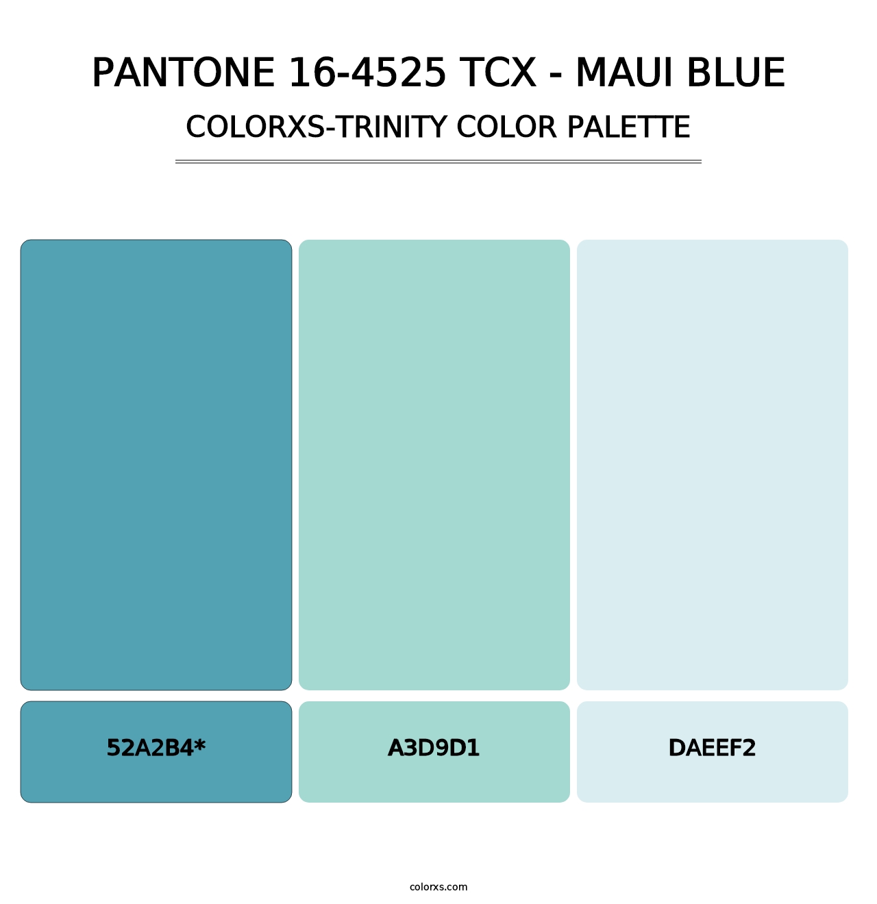 PANTONE 16-4525 TCX - Maui Blue - Colorxs Trinity Palette