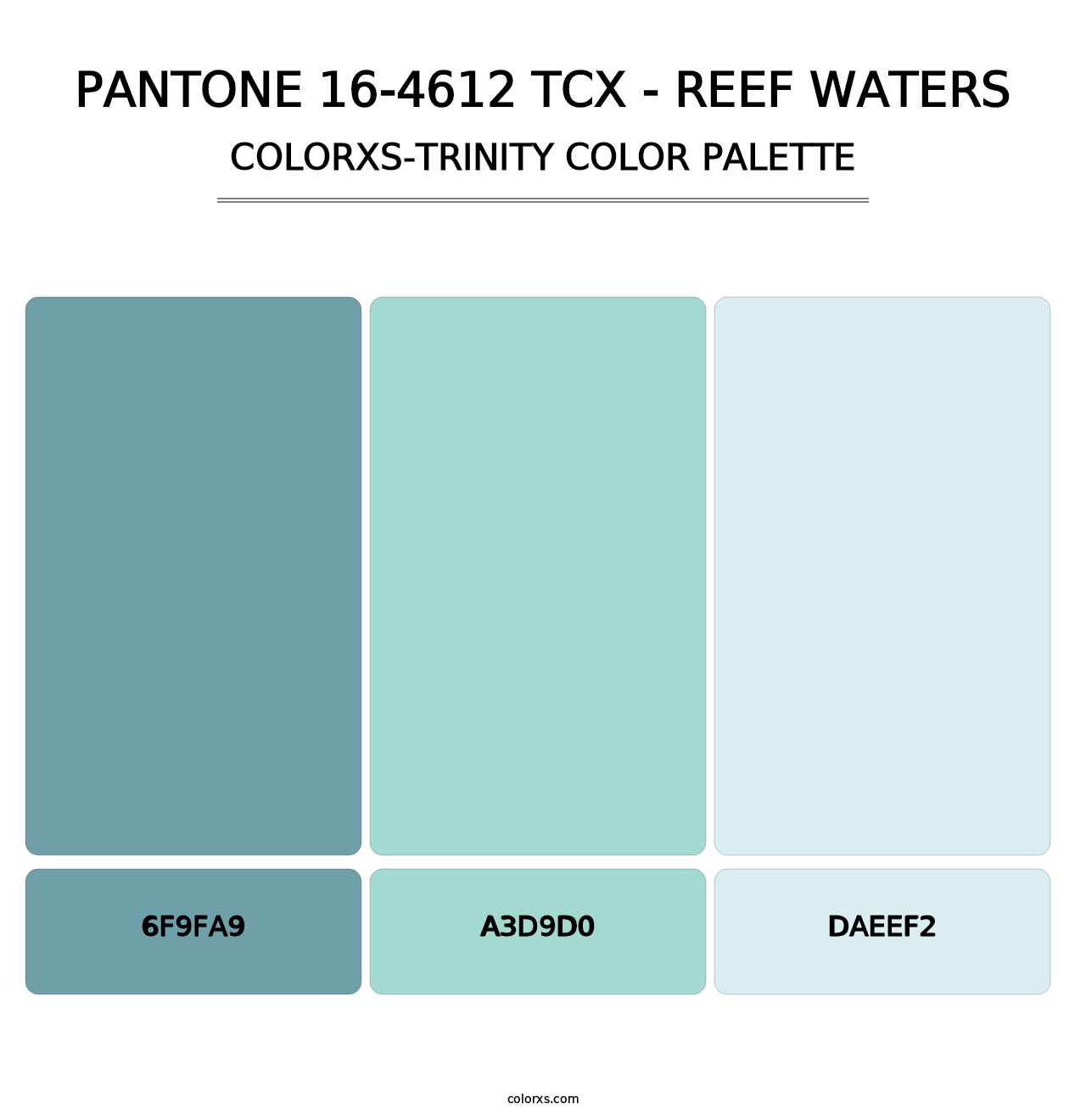 PANTONE 16-4612 TCX - Reef Waters - Colorxs Trinity Palette