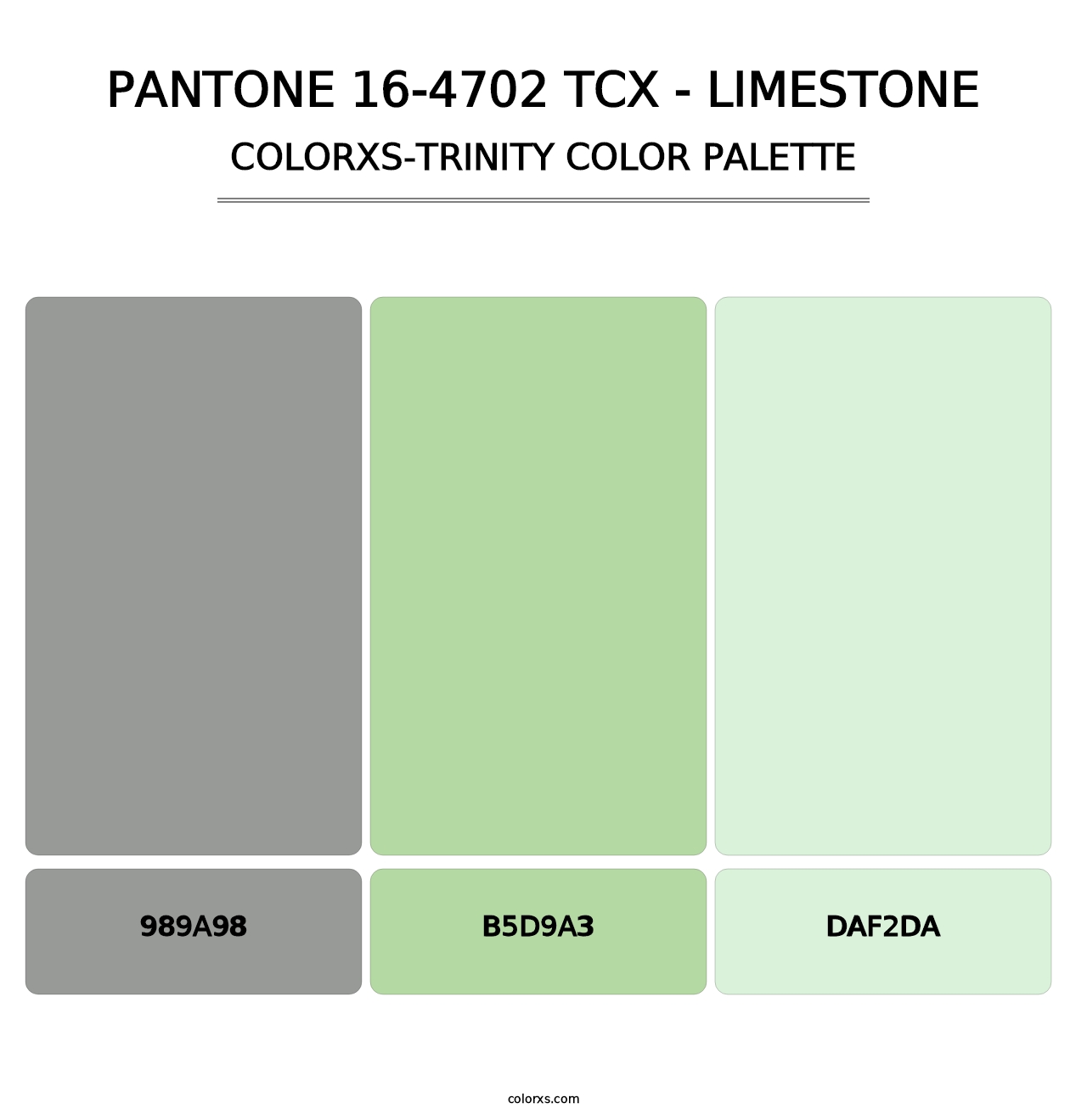 PANTONE 16-4702 TCX - Limestone - Colorxs Trinity Palette