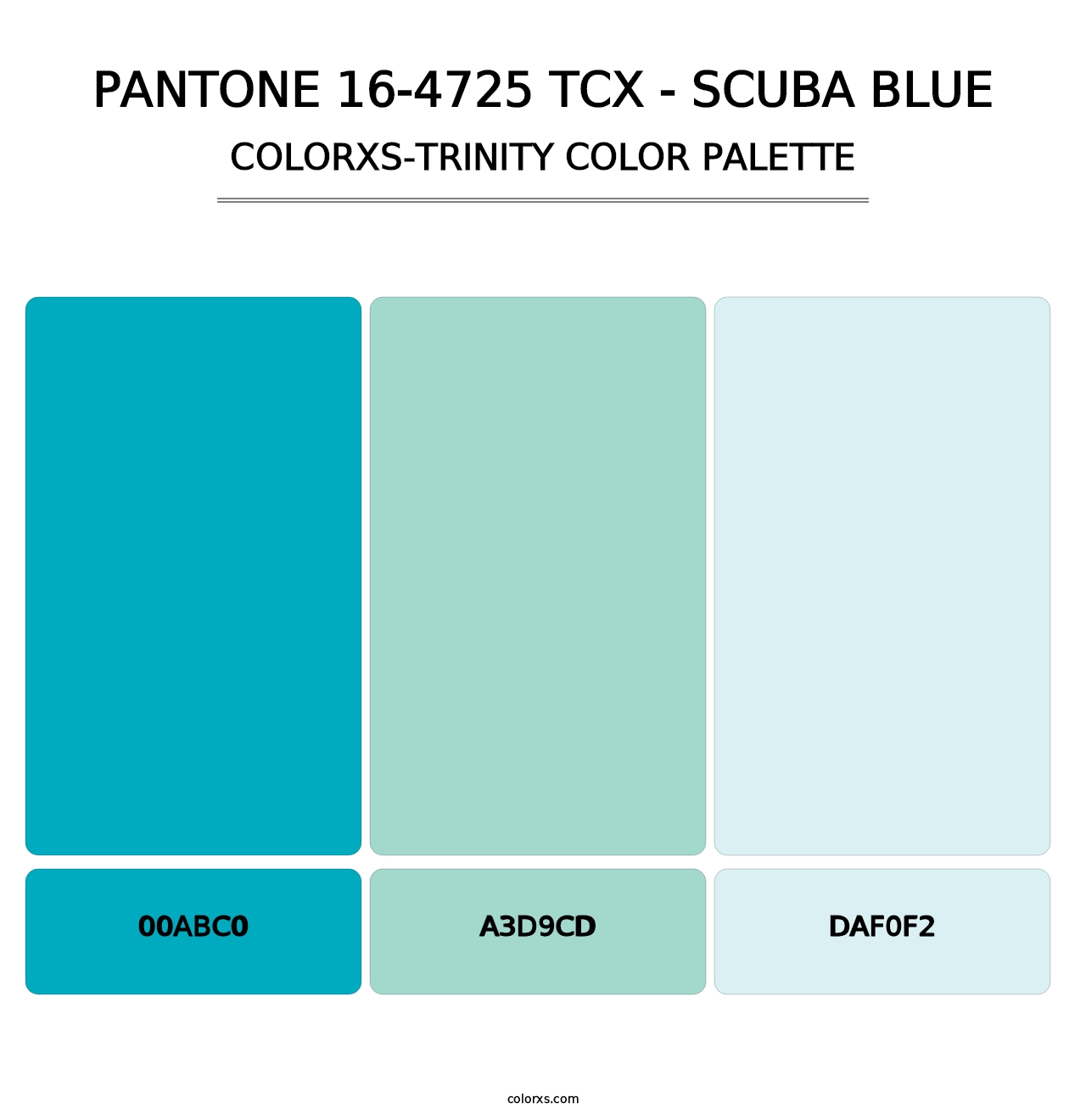 PANTONE 16-4725 TCX - Scuba Blue - Colorxs Trinity Palette