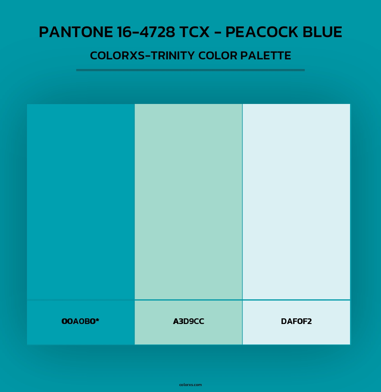 PANTONE 16-4728 TCX - Peacock Blue - Colorxs Trinity Palette