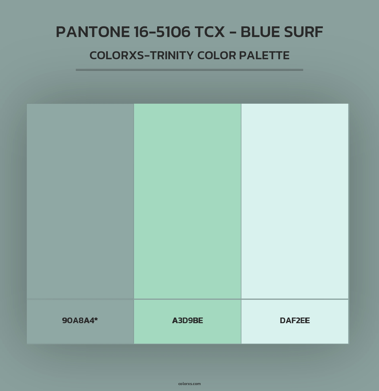 PANTONE 16-5106 TCX - Blue Surf - Colorxs Trinity Palette