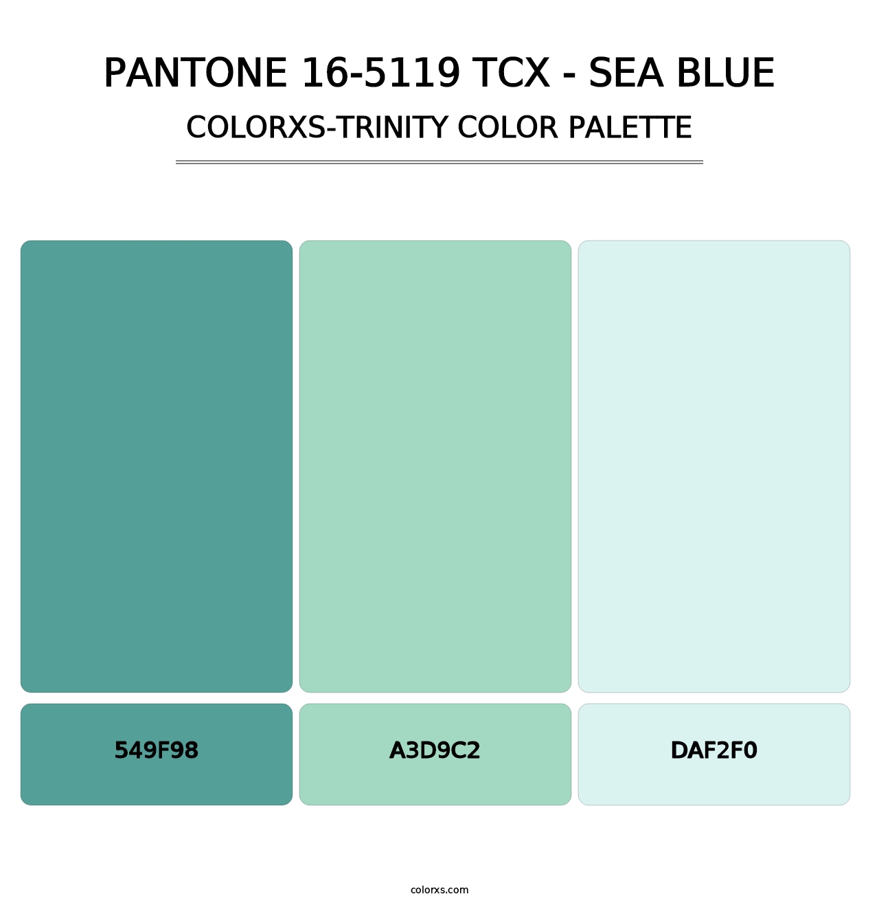 PANTONE 16-5119 TCX - Sea Blue - Colorxs Trinity Palette
