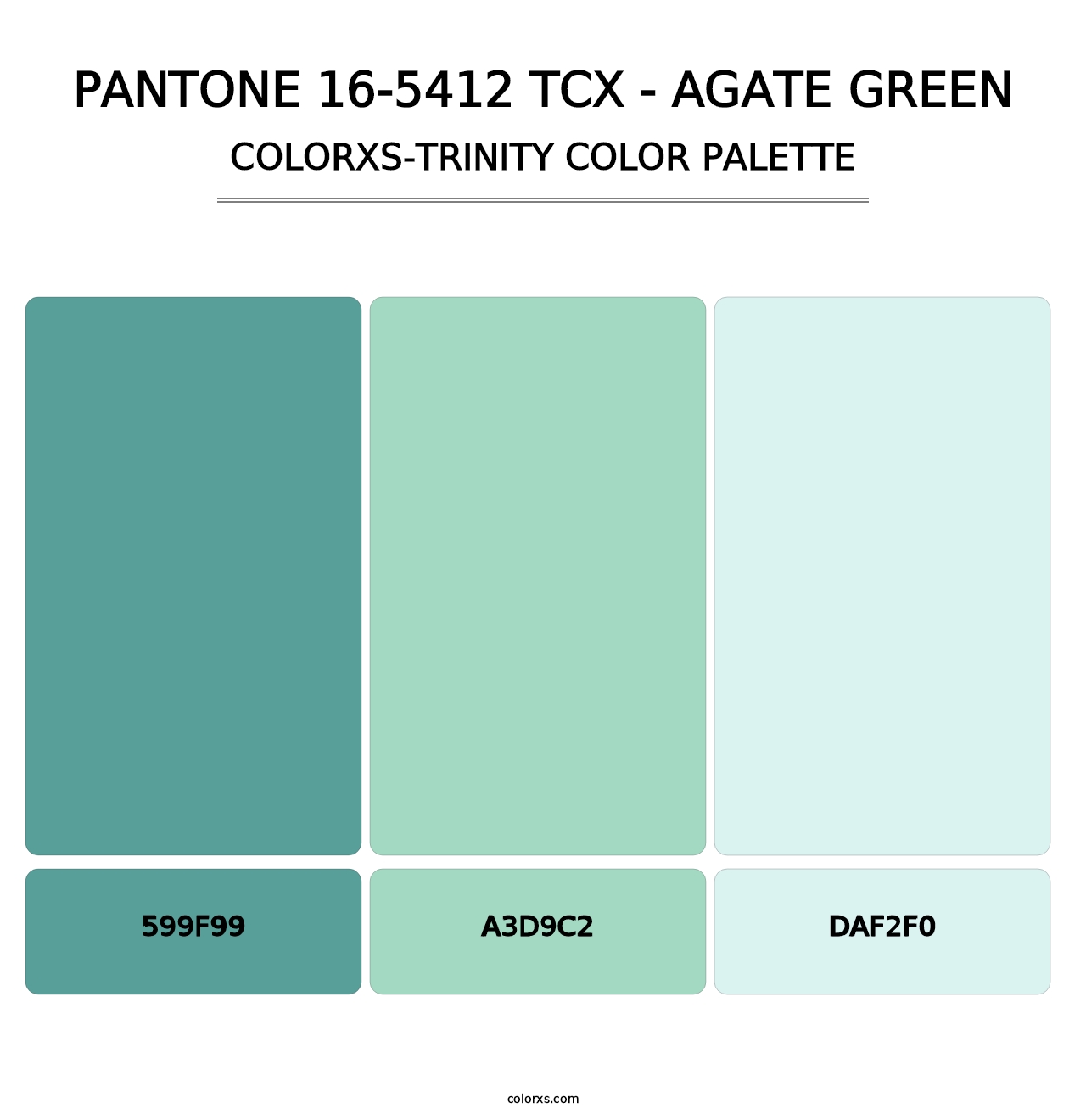 PANTONE 16-5412 TCX - Agate Green - Colorxs Trinity Palette