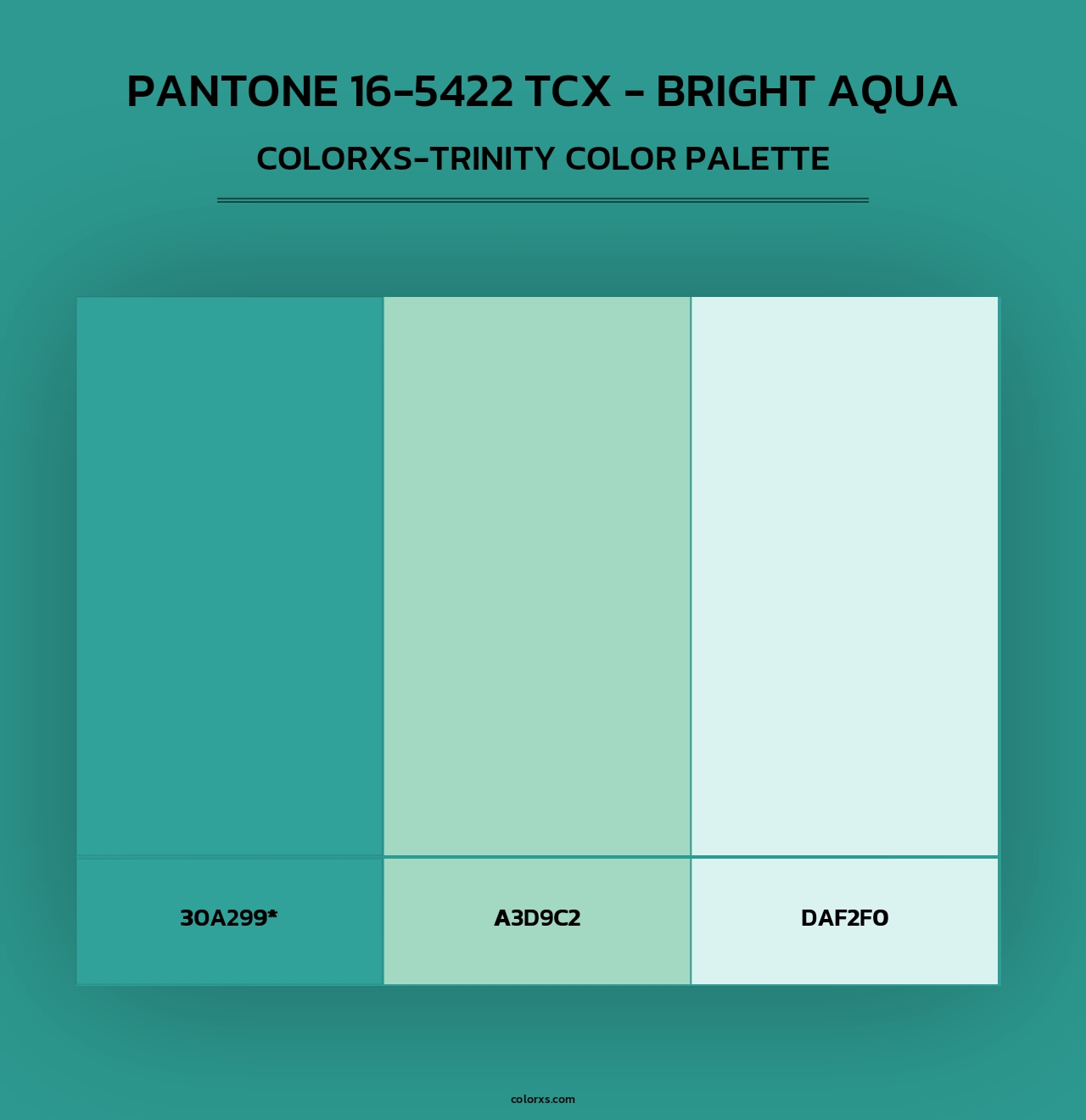 PANTONE 16-5422 TCX - Bright Aqua - Colorxs Trinity Palette