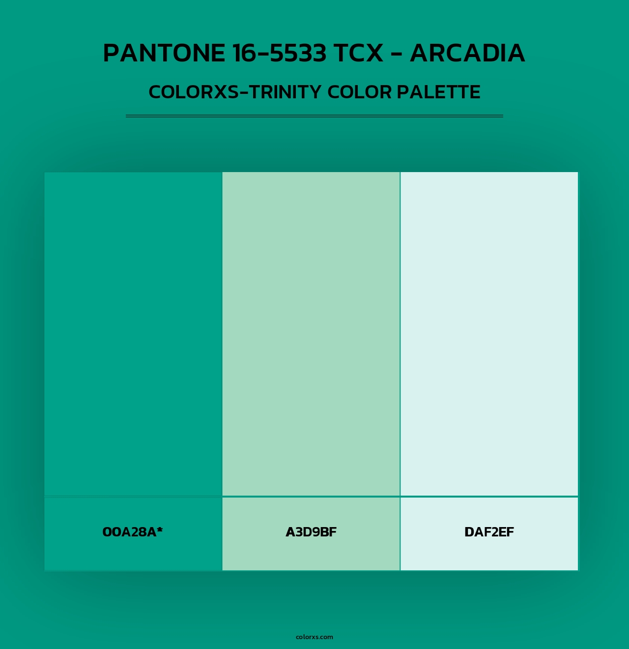 PANTONE 16-5533 TCX - Arcadia - Colorxs Trinity Palette