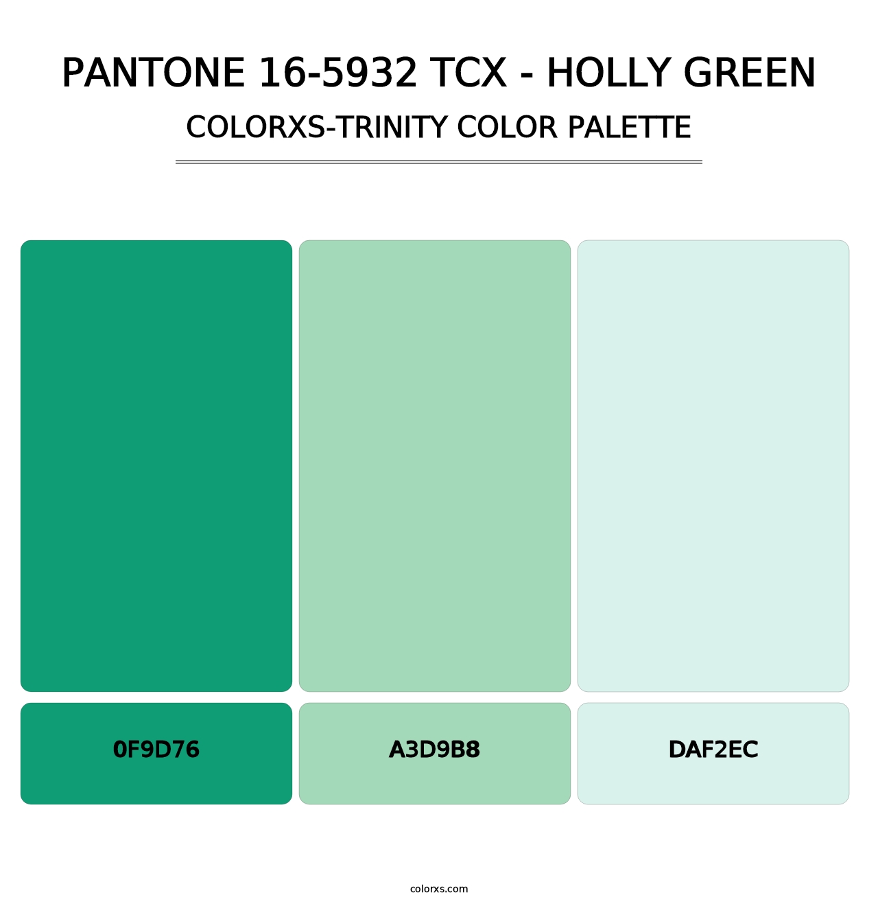 PANTONE 16-5932 TCX - Holly Green - Colorxs Trinity Palette